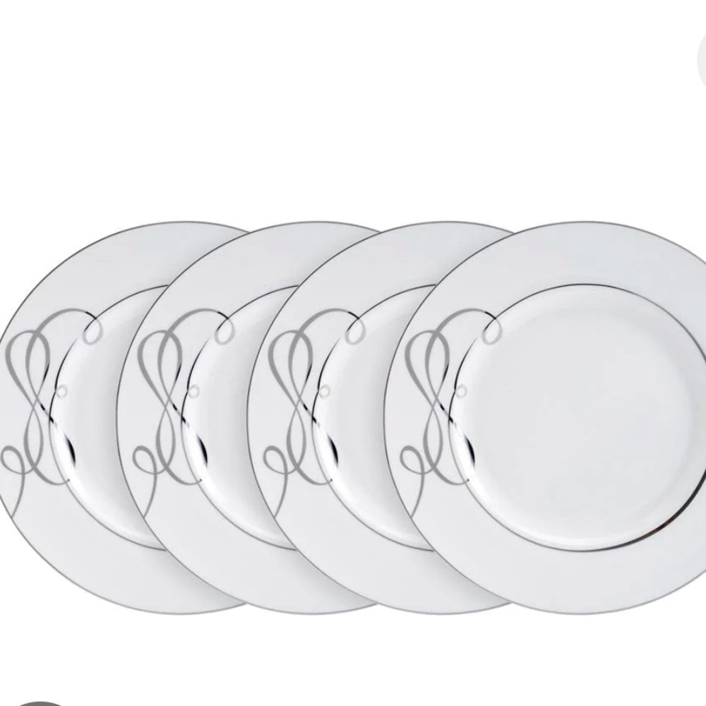 MIKASA LOVE STORY SET OF 4 BREAD AND BUTTER PLATES 7”